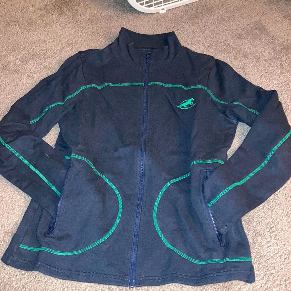 Blue and Green Piper zip up hoodie